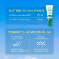Buttered To-Go Lip Balm SPF 50 PA++++ Lip Balm dengan Perlindungan Matahari Ekstra Mencerahkan Bibir Gelap dan Menjaga Kelembapan Sepanjang Hari menjaga bibir dari paparan sinar UVA dan UVB mencegah sunburn mengurangi warna gelap serta melembapkan. 