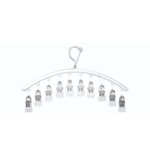 UNMEGONI With 10 Hold Clips Curved Hanger Stainless Steel Space Saving Closet Organizer Windproof Leggings Organizer for Clothing Store