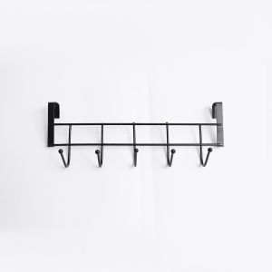 5 Punch-Free Hooks Door Rear Stainless Steel Storage Holder Kitchen Bathroom Cabinet Back Type Coat Towel Hanger Organizer Gifts