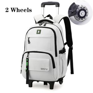 รถเข็นกระเป๋านักเรียนมีล้อกระเป๋าเป้สะพายหลังกลิ้งสำหรับเด็กเด็กนักเรียนกระเป๋าเป้สะพายหลังล้อเลื่อนรถเข็นกระเป๋าหนังสือกระเป๋าเดินทางรถเข็นกระเป๋าเป้สะพายหลังกระเป๋าเดินทาง
