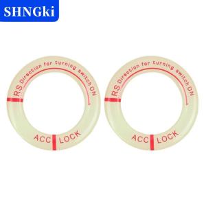 SHNGki Dạ Quang vòng chìa khóa xe 3D Sticker huỳnh quang Vòng tròn trang trí biểu tượng phát sáng cho đêm Bảng điều khiển bắt đầu nút cảnh