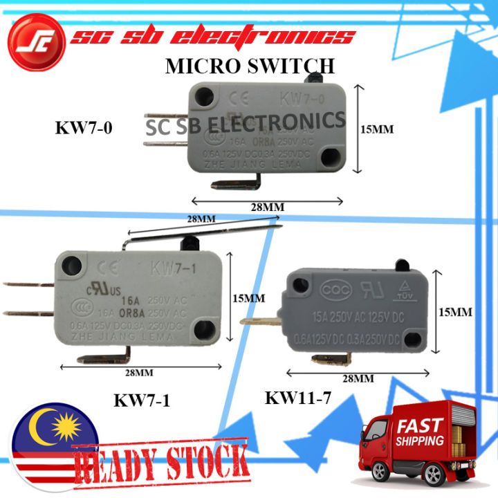KW7-0 / KW7-1/ KW11-7 MICRO SWITCH MICRO LIMIT SWITCH CONTACT SWITCH ...