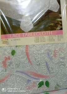 Taplak Meja Makan Meiwa Vinyl Premium Waterproof Model Oval Size 6/8 Kursi