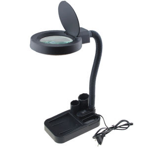 lampu meja service tekuk + kaca pembesar / LAMPU SERVICE ELEKTRONIKA & LAMPU MEJA serbaguna cocok untuk service elektronika cabut bulu walet dan lainnya