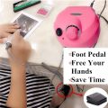 Electric Nail Drill File Professional E-File 30000RPM Tools for Acrylics Nails Natural Nails with Foot Pedal Ideal for Hands and Feet at Home use Nail Salon (White). 