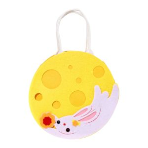 BRISA Large Capacity Mid Autumn Festival Mooncake Gift Bag Eco Friendly Lightweight Felt Handbag Creative with Sturdy Handle Grocery Bag Mid Autumn Festival