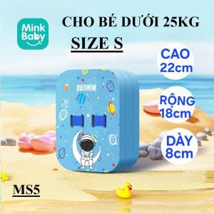 Phao lưng ván tập bơi MINKBABY phao tim tập bơi cho bé
