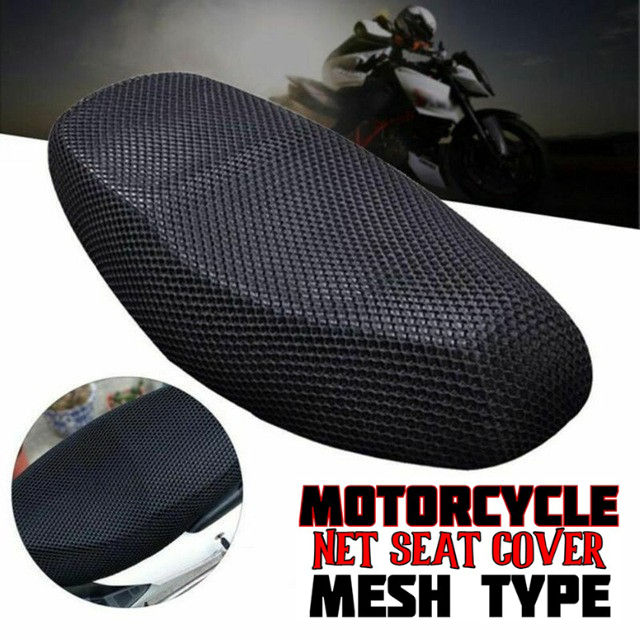 Universal Breathable 3D Mesh Motorcycle Seat Covers Cushion AntiSlip