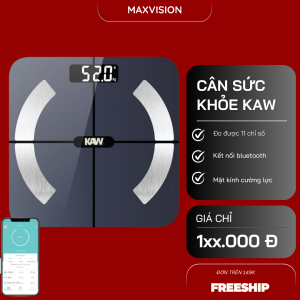 Cân sức khỏe phân tích chỉ số thông minh có Bluetooth KAW đo chỉ số cân nặng đo lượng chất béo