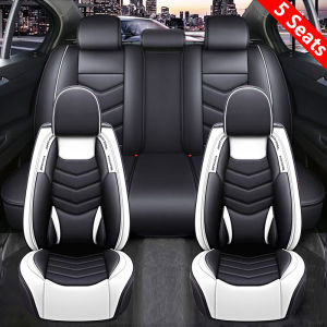 Ford Car Seat Covers SetFull Coverage Leather Ice silk Seat Protector With fixed lumbar support For Fiesta Ranger EcoSport Focus Everest (5-seater luxury Set)