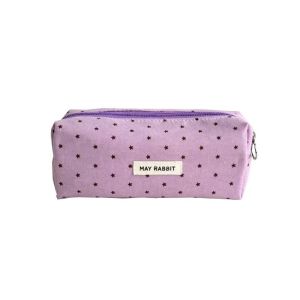 MAKERVY Large Capacity Pencil Case Portable Star Print Pen Bag Kawaii Pencil Pouch Gift