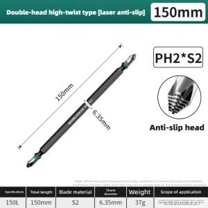 EASYEAH PH2 ic Hex Bit Impact Resistance Non Slip Textured Phillips Screwdriver Bit Portable Hex Shank Double-ended Screwdriver Bit For Electric Driver Power Tools