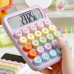Kawaii Calculator Cartoon Candy Colour Silent Mechanical Keyboard Desktop Financial and Accounting Learning Calculator