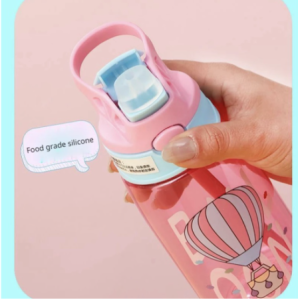 Kids Water Bottle BPA FREE 480ml with Drinking Straw Water Tumbler | Leakproof Water Bottles Outdoor School