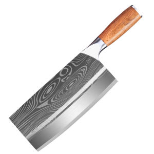 E76 มีดหั่น มีดสับ มีดสับหมู มีดสับไก่ ปังตอสับหมู ปังตอสแตนเลส 32.5 ซม.