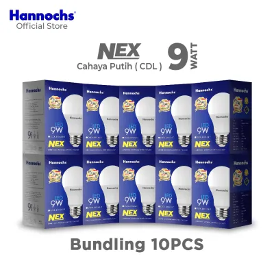 Hannochs Lampu Bohlam NEX 9W Cahaya Putih Paket isi 10pcs