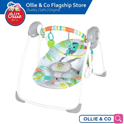 Bright Starts Rainforest Vibes Portable Swing For Baby Ages 0 Month and Up