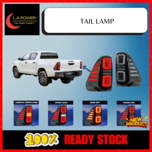 TOYOTA HILUX REVO ROCCON ROGUE 2015 - 2019 TAIL LAMP BRAKE LIGHT BLACK 3D DESIGN 3V SPEC