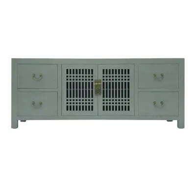 TV Console Lattice 1.8m Grey Wash
