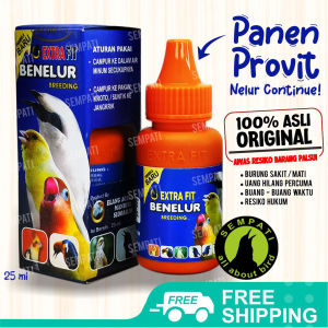 SEMPATI Extra Fit Extrafit Benelur Vitamin Obat Macet Breeding Ternak Burung Lovebird Kenari Parkit Murai Batu Kacer Pleci Dll Kicau Extra Fit Obat Ternak Jodohan
