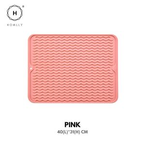 Homlly Kitchen Silicone Dish Drying Mat Heat Resistant Pad Dish Drainer Mats