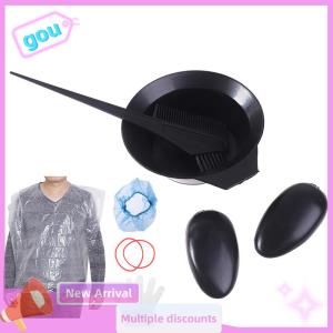 gou 8 cái màu tóc nhuộm Bát lược bàn chải Găng Tay Hat công cụ Kit nhuộm Bát lược bàn chải