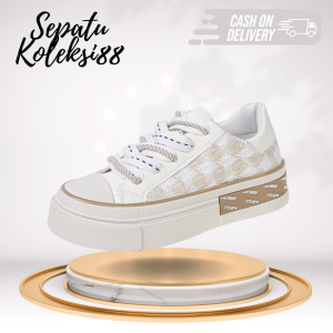 Sepatu Sneakers Wanita Fashion Shoes Corak Kotak SK 279