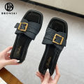 BRONSKI Sandals for women  2024 Korean New Fashion Women Sandals Flat Sandals Flat Slippers. 