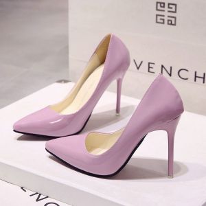 [Free Shipping] Nude High Heels For Women New Summer Styles Elegant White Niche Design Slip-On Patent Leather Black Flats Stiletto Heels
