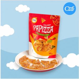 PAPIZZA PIZZA CRISPY SPICY LOVER 90GR | KERIPIK KRIPIK PIZZA | PREMIUM SNACK RENYAH GURIH PEDAS