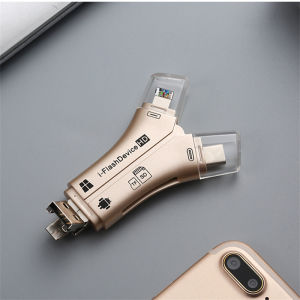 JDB 4-in-1 card reader USB Type-C Micro USB Lighting high-speed universal card reader suitable for Apple Android computer expansion connector