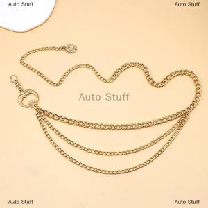 [COD] Auto Stuff 1ชิ้นเข็มขัดโซ่คาดเอวสำหรับชุดเดรสเข็มขัดกระโปรงพร้อมสายรัดเอวรูปดาวพระจันทร์สีทองเงินสำหรับผู้หญิงเครื่องประดับโซ่เสื้อผ้าผู้หญิง