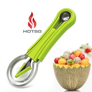 Bộ dụng cụ cắt tỉa trái cây 3 trong 1 dao tỉa hoa quả nạo tạo hình trái cây bằng thép không gỉ