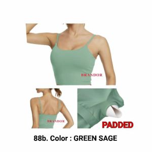 Brandor - Crop Tanktop Olahraga Wanita - Dilengkapi Dengan Busa - Adjustable Strap (ANTT88 )