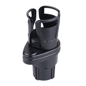 Universal 360° Rotatable Car Cup Holder with Telescopic Design - Black