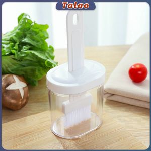 Talao Oil Bottle with Brush Silicone Oil Brush BBQ Barbecue Oil Dispenser Baking Brushes Honey Oil Bottle Brush