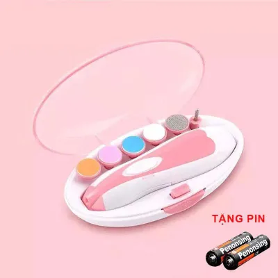 Máy Mài Móng Dũa Móng Tay Bằng Điện Cho Trẻ Sơ Sinh Đến Người Lớn An Toàn Không Tổn Thương Tay Tặng Kèm Pin