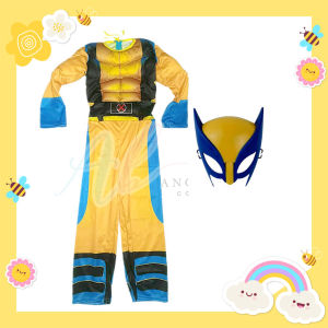 Angel Babyk Kids Wolverines Muscles Jumpsuit One Piece Cosplay Costume Kostum Cosplay Jumpsuit Wolverines Kanak-Kanak