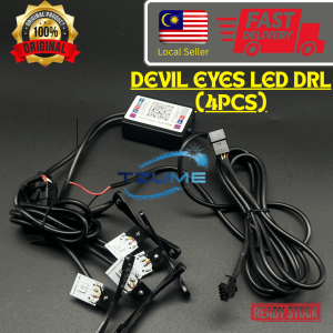 (4pcs)RGB Car LED Devil Eyes Demon Evil EYES DRL/Smart Phone App Control Milti-colour Changing