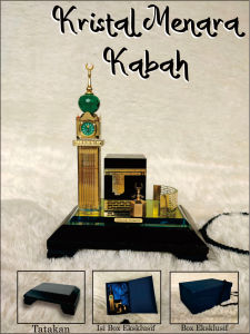 Promo Kristal Miniatur kabah Menara Jam Mekah tower ( MH G0240 )