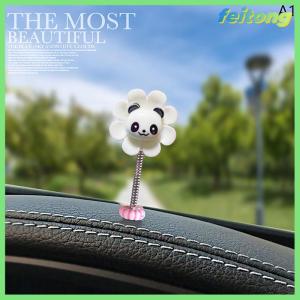 【feitong】🚕🚕【HOT SALE】 Cute Shaking Bobble Head Flower Car Interior Ornament Decorative Flowers Car Interior Cute Floret Decoration Accessories
