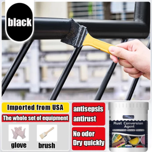 【50 years without rust】 Metal Rust Paint Metallic Rust Converter Remover Color steel tile/iron door/railing/pipe primer coating rust remover for metal paint anti rust treatment rusty paint Odorless Furniture Renovation