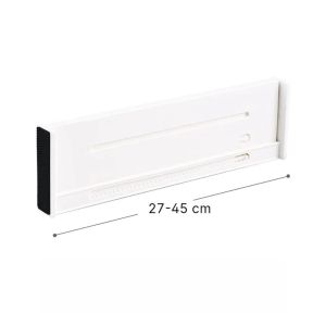 Kirilgu New Retractable Drawer Storage Partition White Space Saving Drawer Baffle HIPS Multi-functional Tableware Organizer Kitchen Use 9R3H1