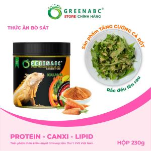 Thức ăn Iguana Trưởng Thành GREENABC. Vị cà rốt dùng cho Iguana từ 1m trở lên – Gai bung gù cao dáng đẹp lên màu tươi
