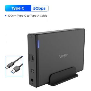 ORICO 3.5 inch HDD Case Type C/USB3.0 Hard Drive Enclosure SATA to USB3.1 External Hard Drive Reader for 2.5/3.5 HDD