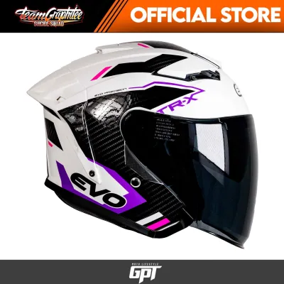 EVO HELMET TRX RADIX HALF FACE DUAL VISOR w/ SMOKE AND FREE CLEAR LENS