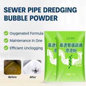 High-Speed Pipeline Dredging Bubble Powder Artifact Kitchen Sewer Strong Oil Blockage Dissolving Dredging Agent管道疏通泡泡粉