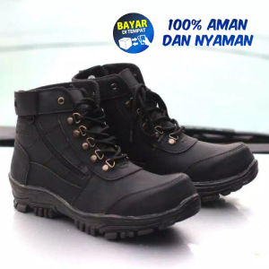 sepatu safety boots pria croccodile morisey sandiaga ujung nya besi