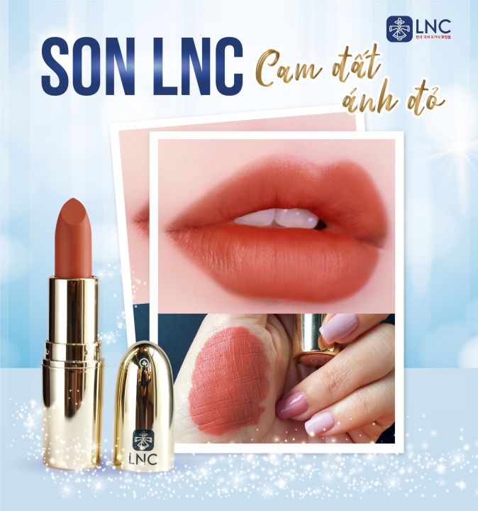 Son lì chính hãng LNC Nội Địa Hàn Quốc Màu Cam Đất Ánh Đỏ (LNC Earth ...