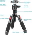 Neewer Portable Desktop Mini Tripod - Aluminum Alloy 20 inches/50 Centimeters with 360 Degree Ball Head, 1/4 inch Quick Shoe Plate for DSLR Camera Video Camcorder, Load up to 11 pounds/5 kilograms. 